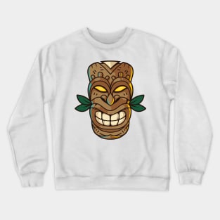 Funny Tribal Tiki Head Crewneck Sweatshirt